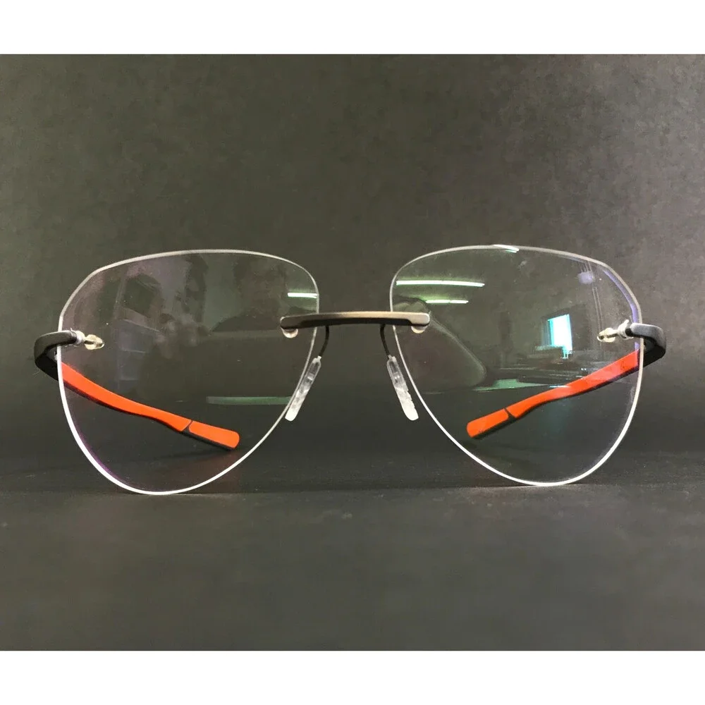 McLaren Eyeglasses Frames ML MS-85O04 C03 Ruthenium Orange Rimless 56-17-145